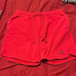 Jordan Red Fleece Shorts with Jumpman Tag